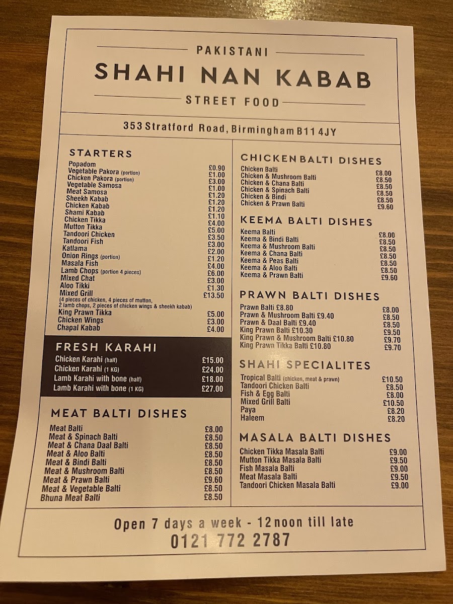 Shahi Nan Kabab Menu - Image 2